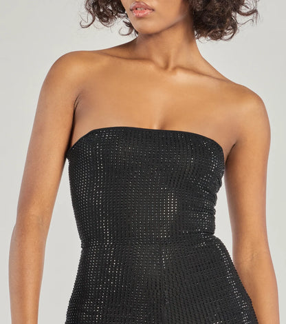 Selena™ | Strapless Rhinestone Romper