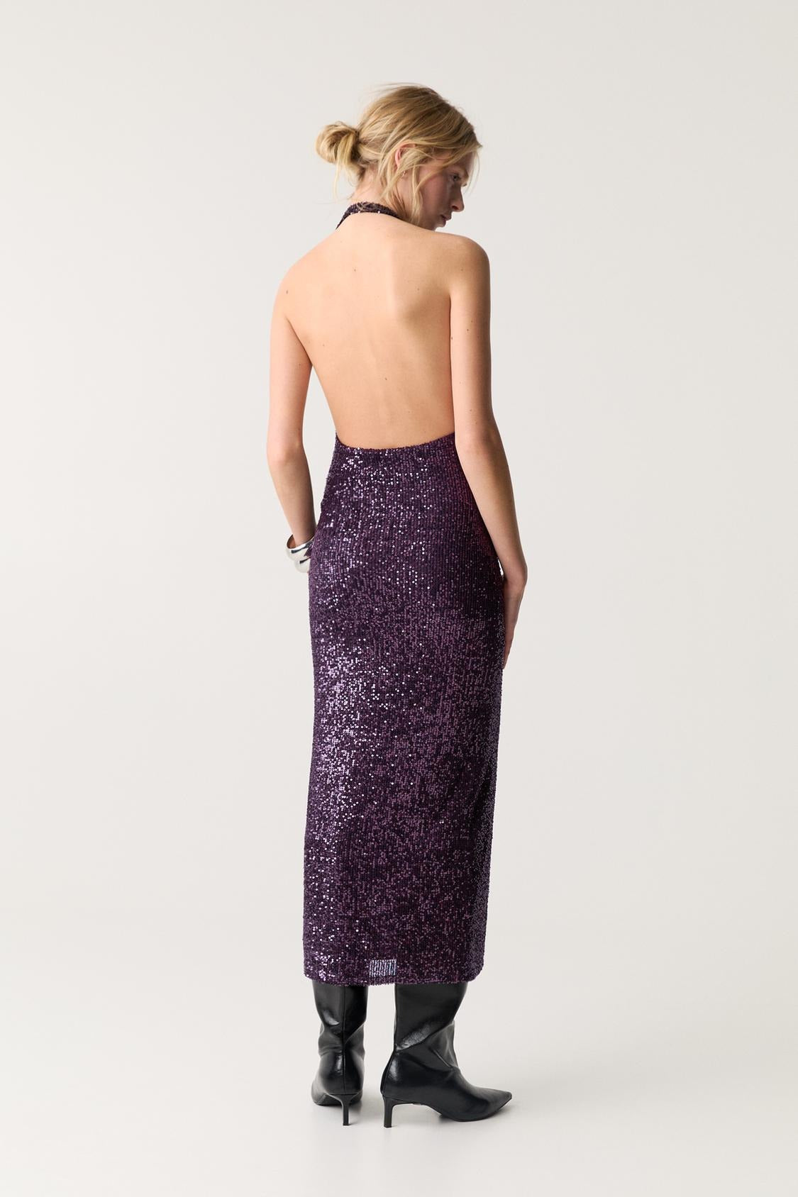 Esme™ | Sequin Halterneck Midi Dress