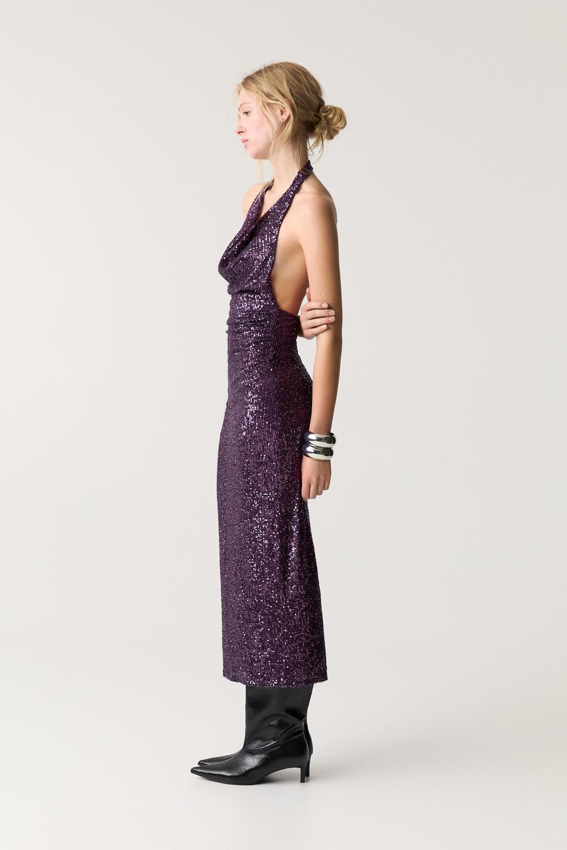 Esme™ | Sequin Halterneck Midi Dress