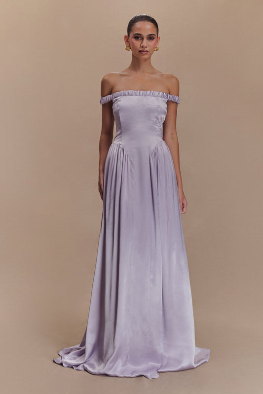 Coco Dropped Waist Maxi Dress - Lilac