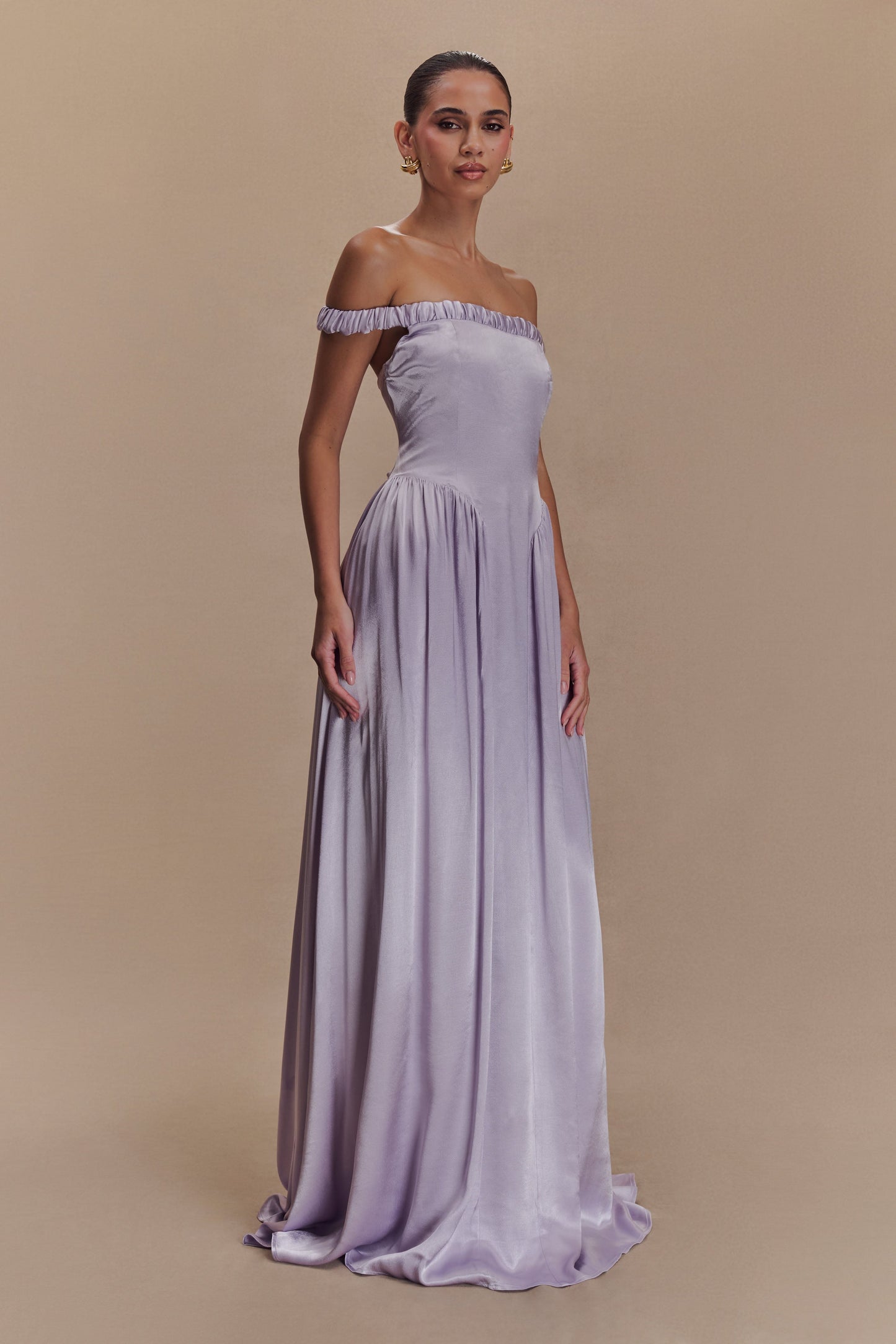 Coco Dropped Waist Maxi Dress - Lilac