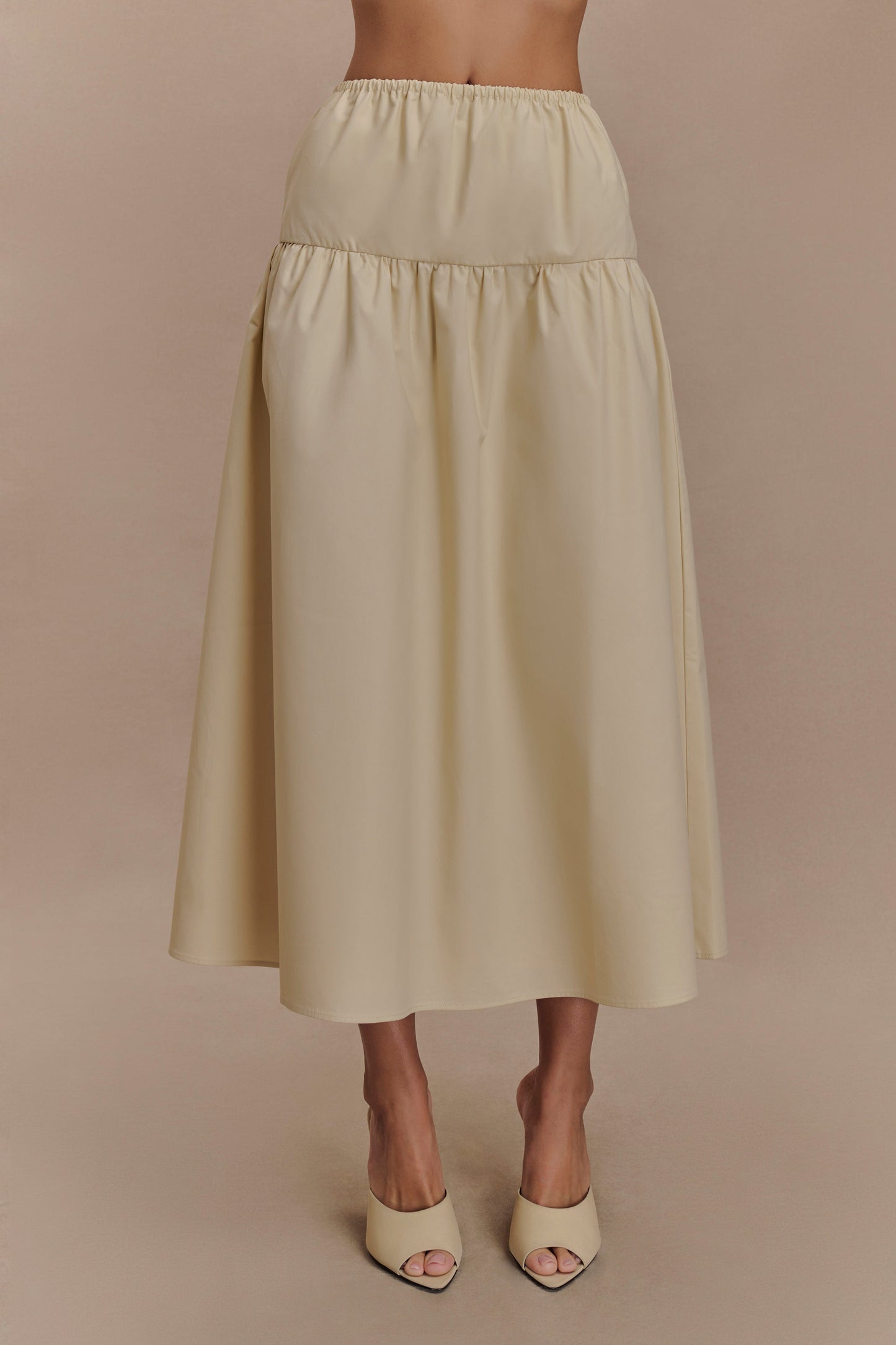 Amirah Midi Skirt - Nude