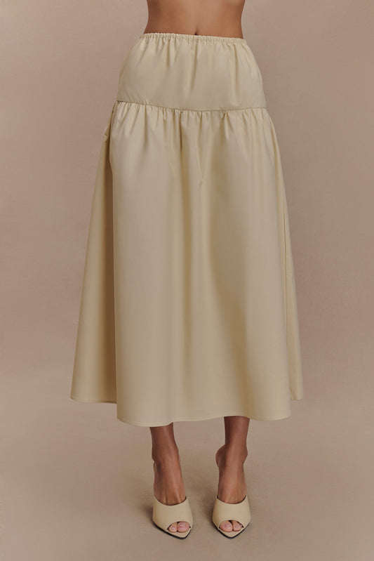 Amirah Midi Skirt - Nude