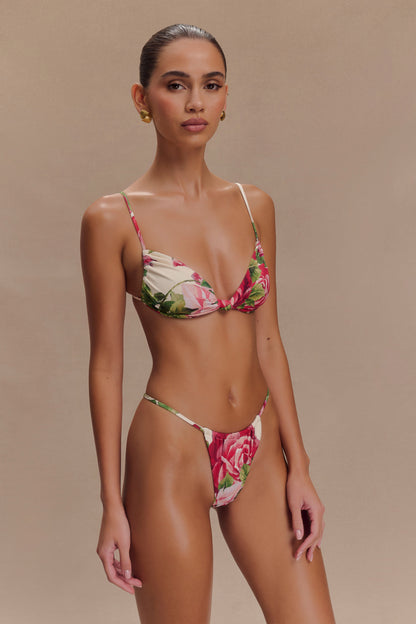 Rosmunda Ruched Bikini Top - Sonia Rose Print