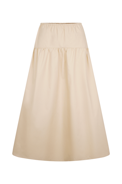 Amirah Midi Skirt - Nude