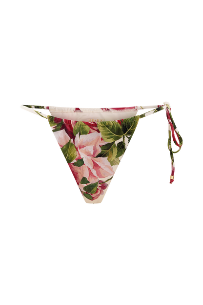 Andie Ruched String Side Bikini Brief - Sonia Rose Print