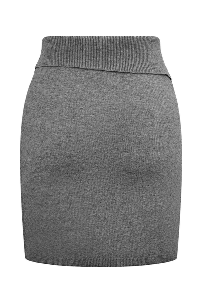 Annabelle Knit Mini Skirt - Charcoal