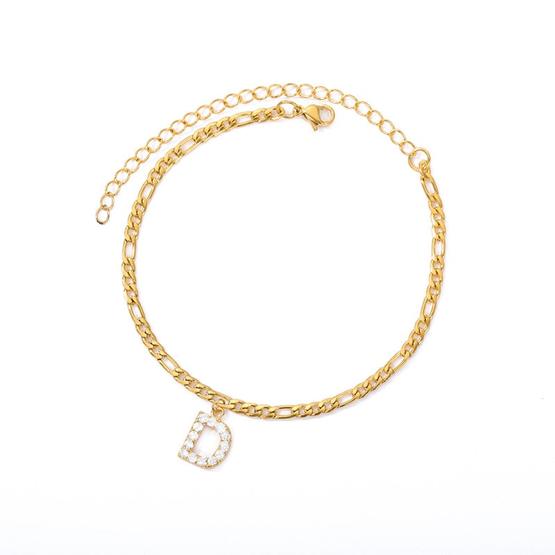 Amelia Initial Anklet