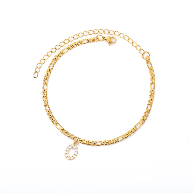 Amelia Initial Anklet