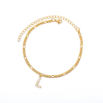 Amelia Initial Anklet