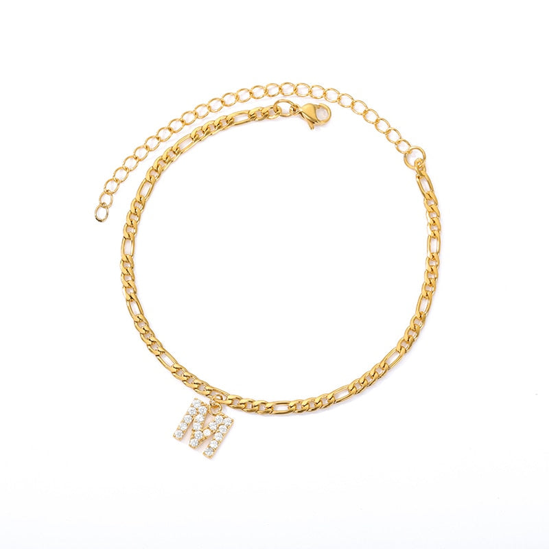 Amelia Initial Anklet