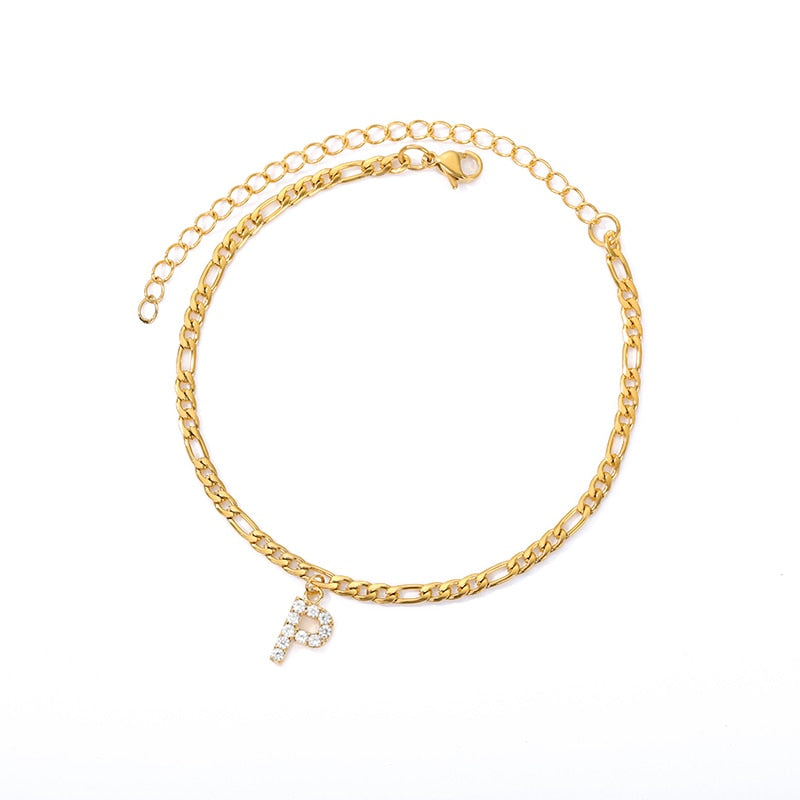 Amelia Initial Anklet