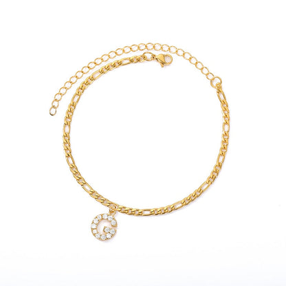 Amelia Initial Anklet