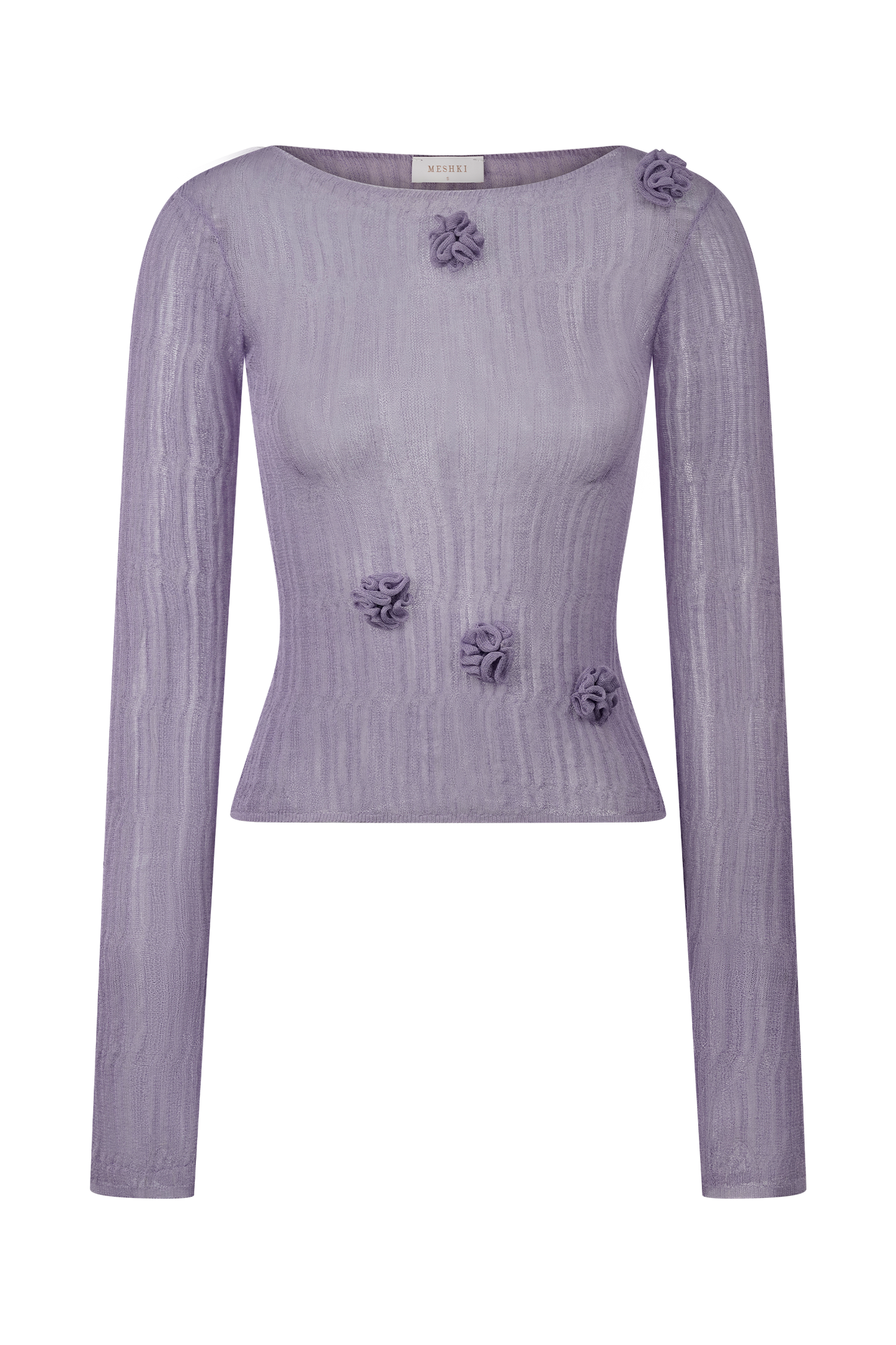 Orianna Orchid Long Sleeve Knit Top - Orchid