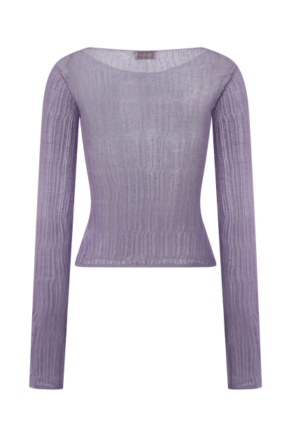 Orianna Orchid Long Sleeve Knit Top - Orchid