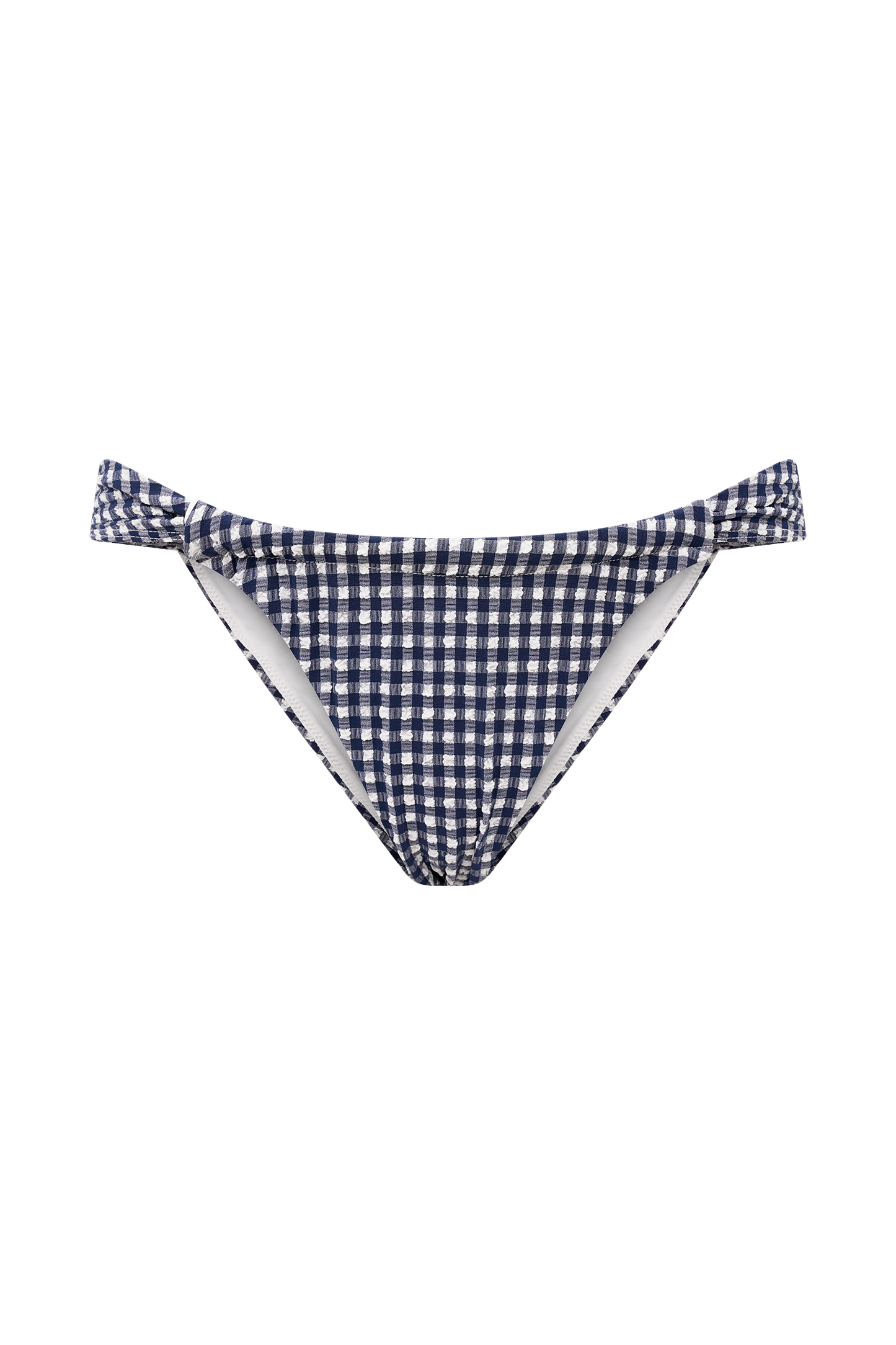 Persephone Gingham Bikini Bottoms - Navy