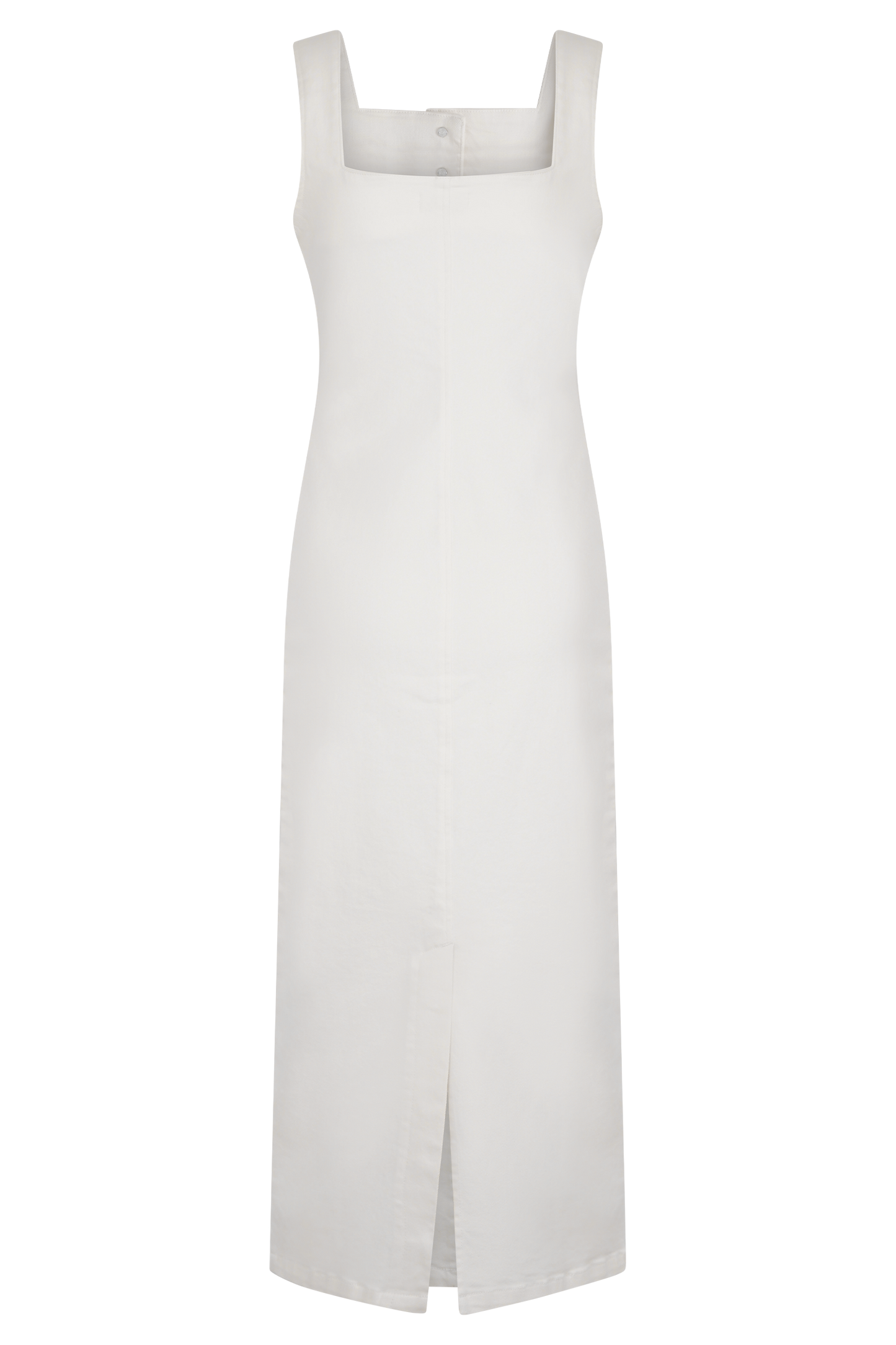 Reyna Denim Midi Dress - White