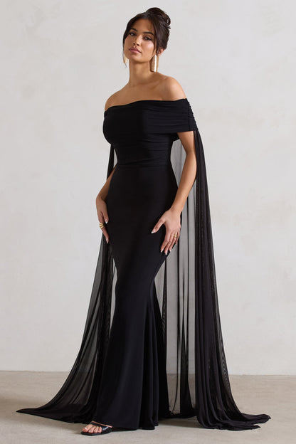 Scarlett™ | Maxi Dress With Chiffon Cape