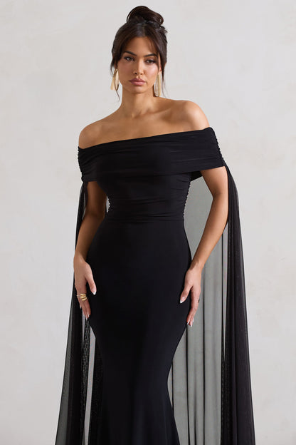 Scarlett™ | Maxi Dress With Chiffon Cape