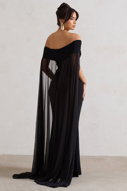 Scarlett™ | Maxi Dress With Chiffon Cape