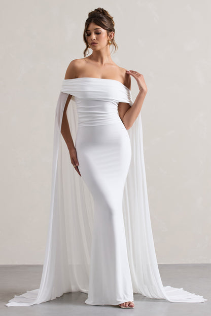 Scarlett™ | Maxi Dress With Chiffon Cape