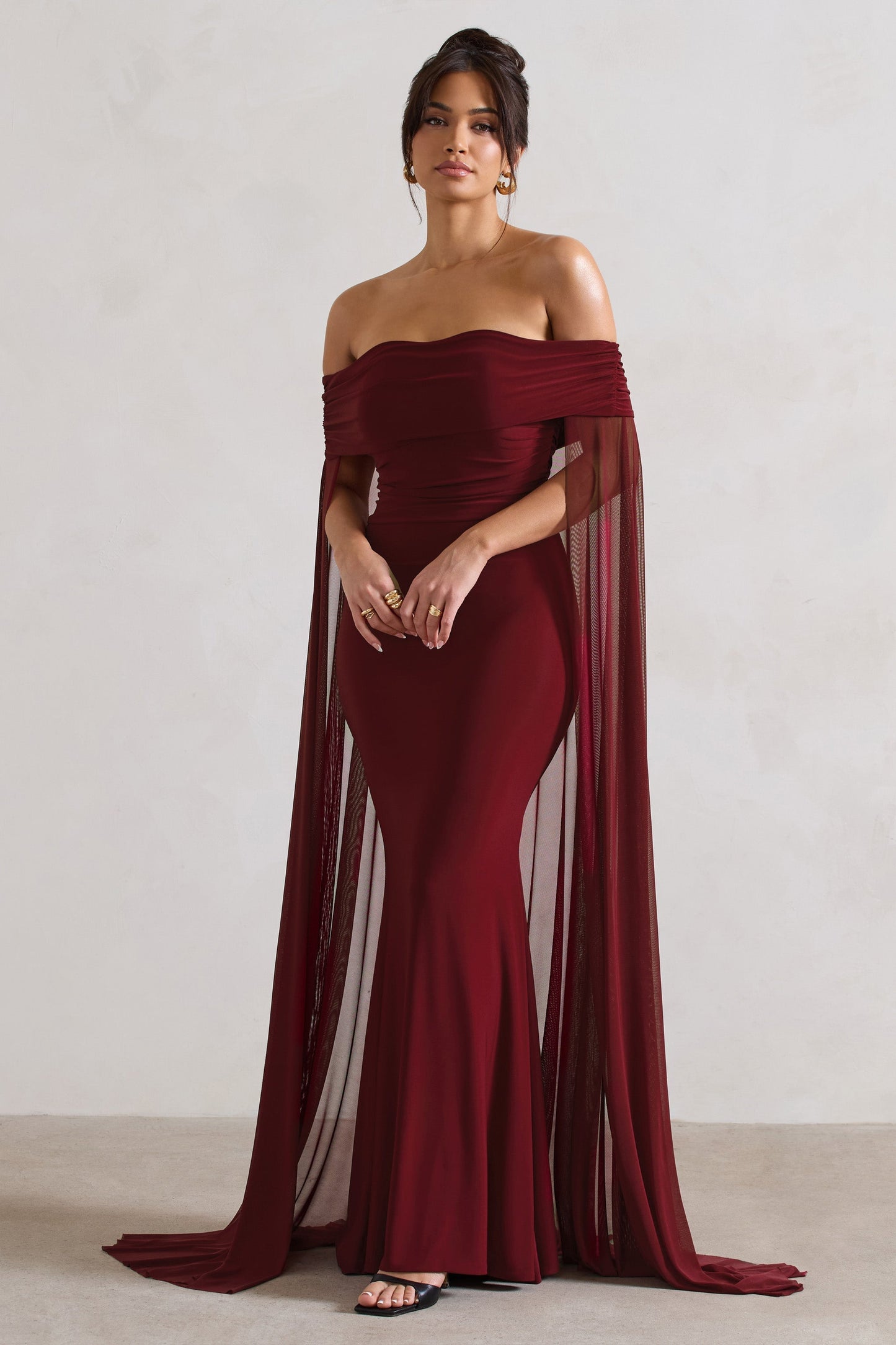 Scarlett™ | Maxi Dress With Chiffon Cape