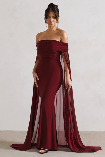 Scarlett™ | Maxi Dress With Chiffon Cape