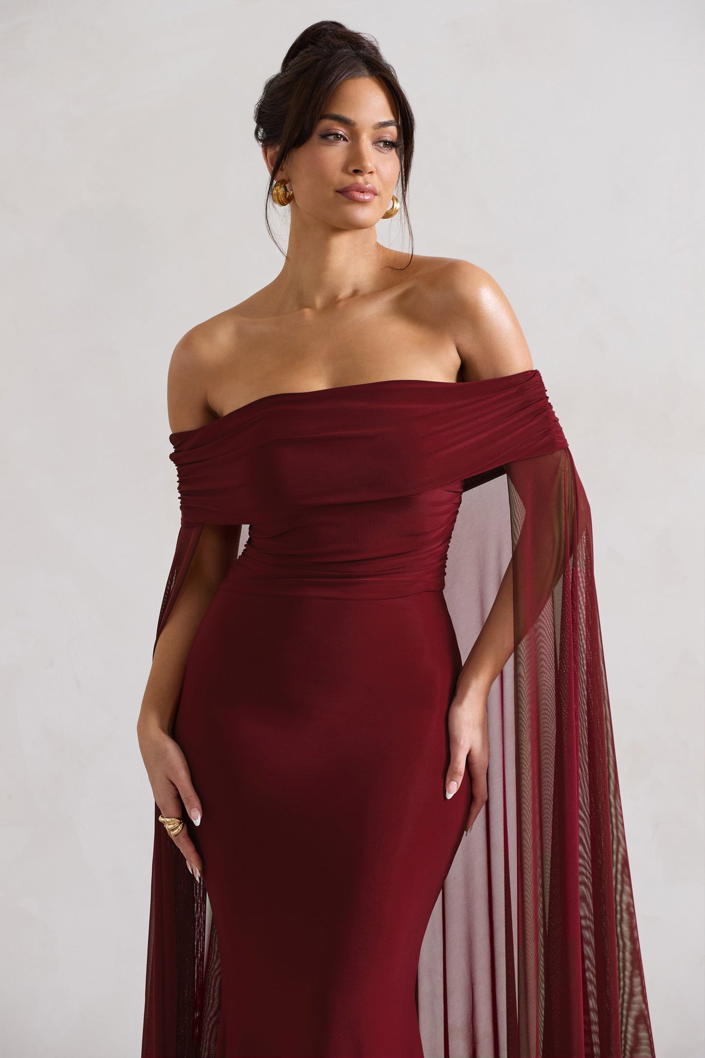 Scarlett™ | Maxi Dress With Chiffon Cape