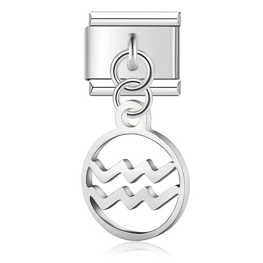 Aquarius Sign, on Silver