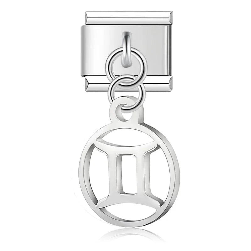 Gemini Sign, on Silver