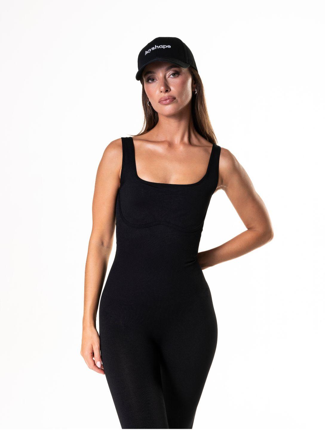 Square Neck U-Back Flared Jumpsuit