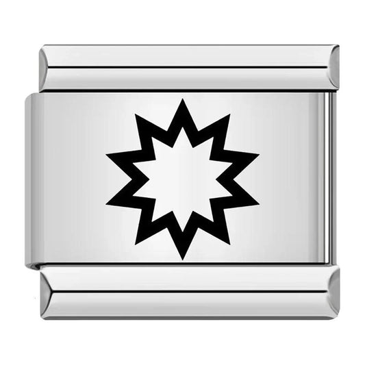 Nine-pointed Star, on Silver