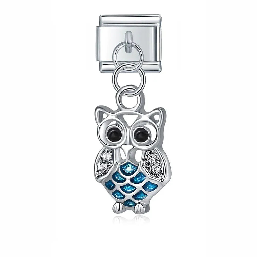 Owl with Stones, on Silver