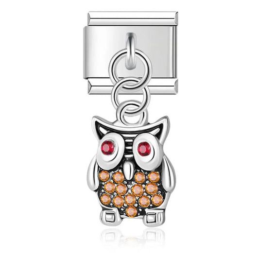 Owl with Stones, on Silver