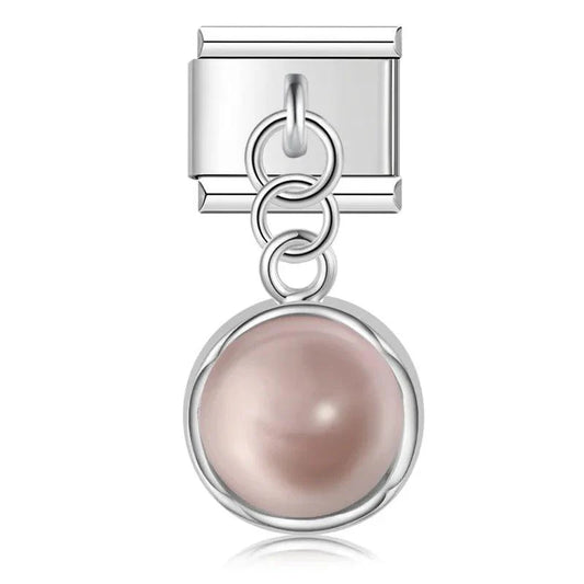 Pastel Pink Pearl, on Silver