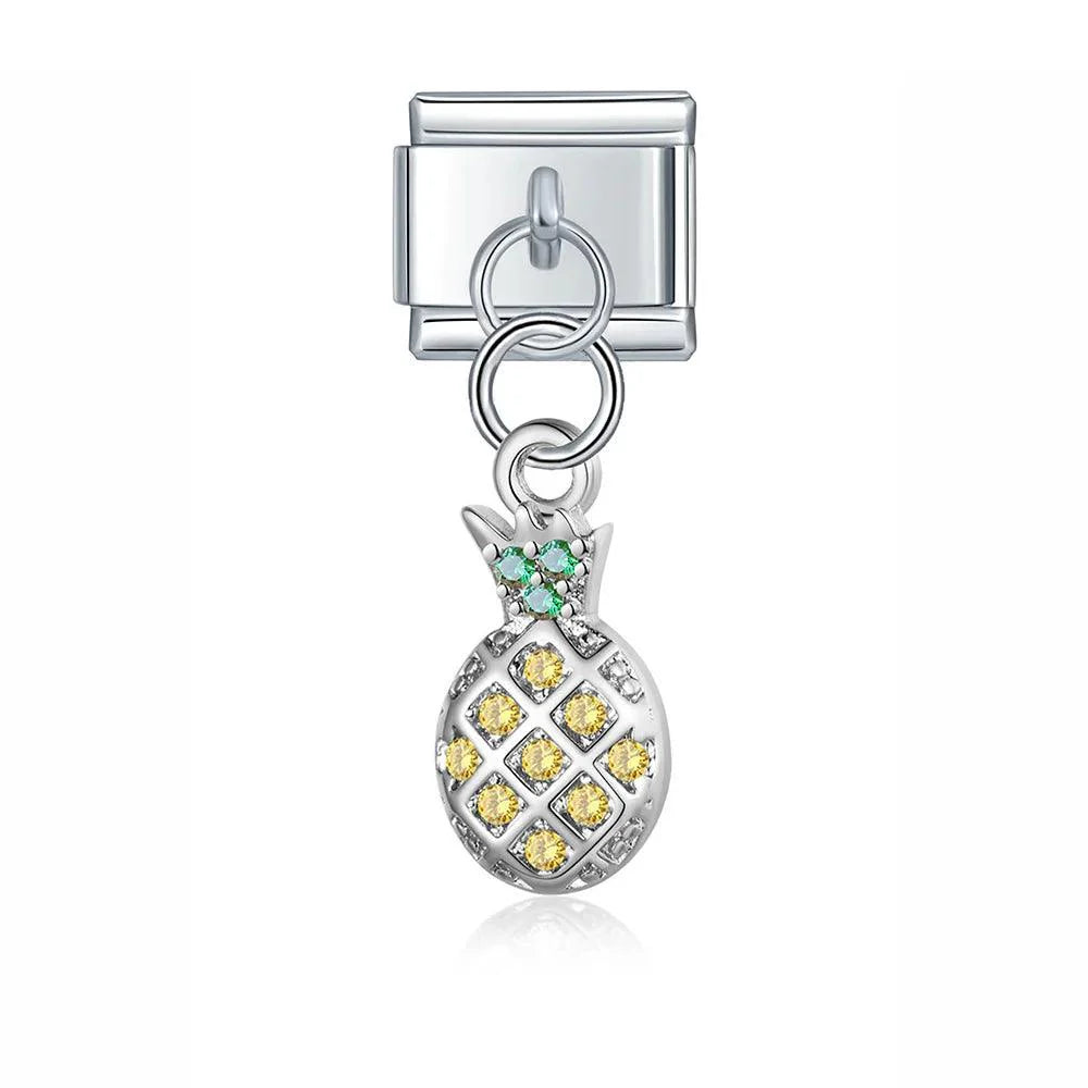 Pineapple with Stones, on Silver