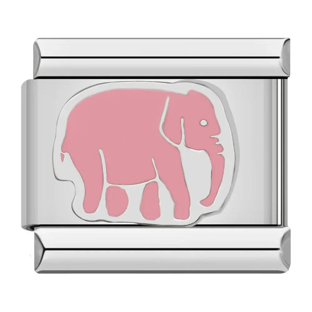 Pink Elephant, on Silver