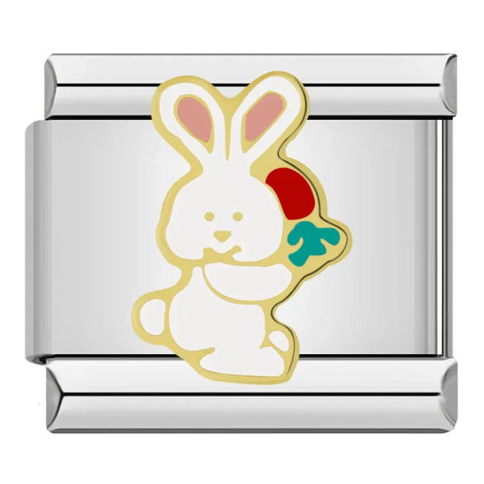 Rabbit and his Carrot, on Silver