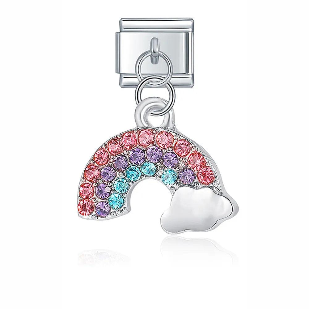 Rainbow with Cloud and Stones, on Silver