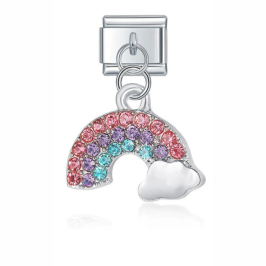 Rainbow with Cloud and Stones, on Silver