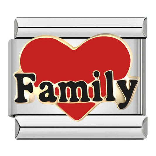 Red Heart, Family, on Silver