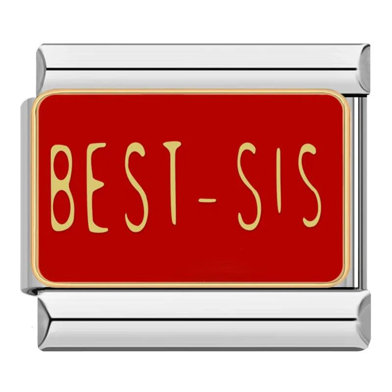 Red Plate, Best-Sis, on Silver