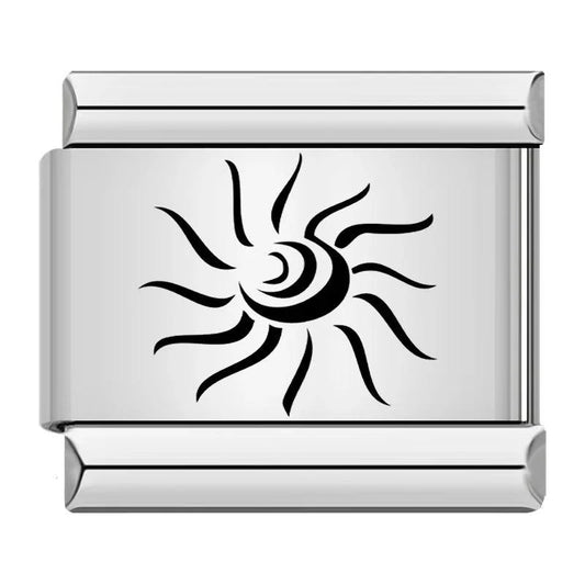 Sun Hypnosis Black, on Silver